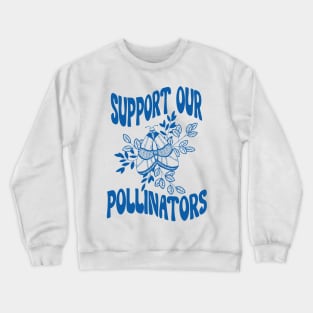 Support Our Pollinators Moth Crewneck Sweatshirt